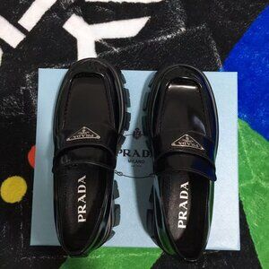 Women's Prada black loafers